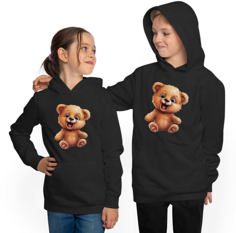 Kids Hooded Sweatshirt Hoodie - Baby Teddy Bear i268
